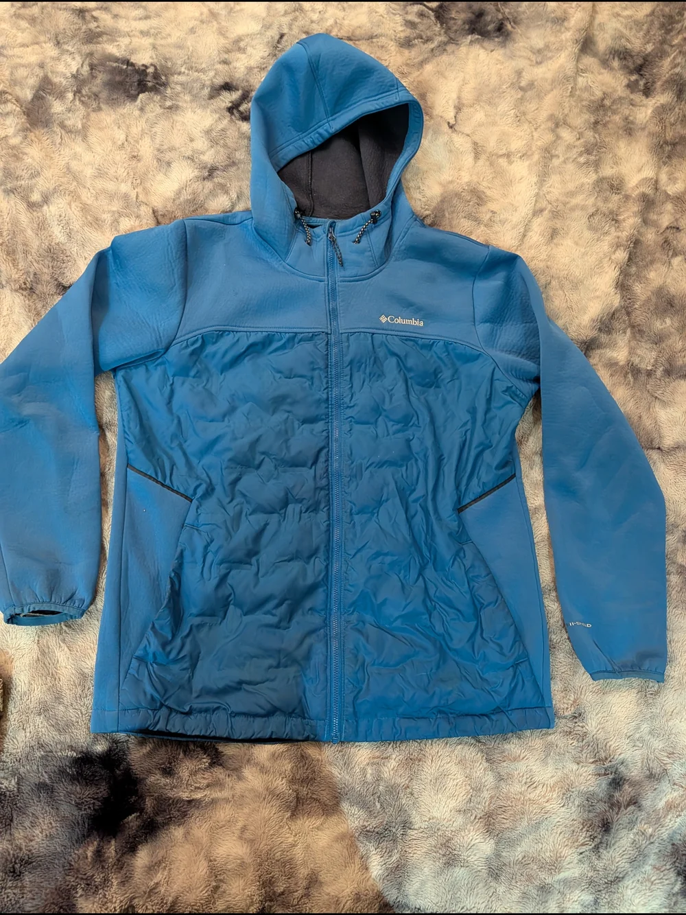 Columbia Blue Hooded Performance Jacket
